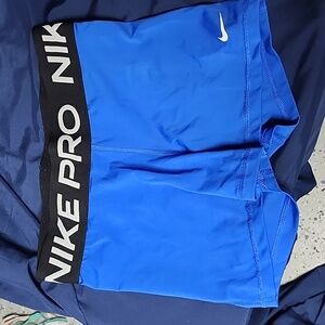 Nike Pro Shorts. Blue. Small.